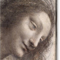 The Head of the Virgin in Three-Quarter View Facing Right - Canvas Print