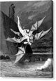 The Inferno, Canto 22 - Two Devils Falling into Boiling Pitch - Canvas Print