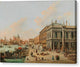The Molo by the Biblioteca Marciana facing the entrance of the Canal Grande, Venice - Canvas Print