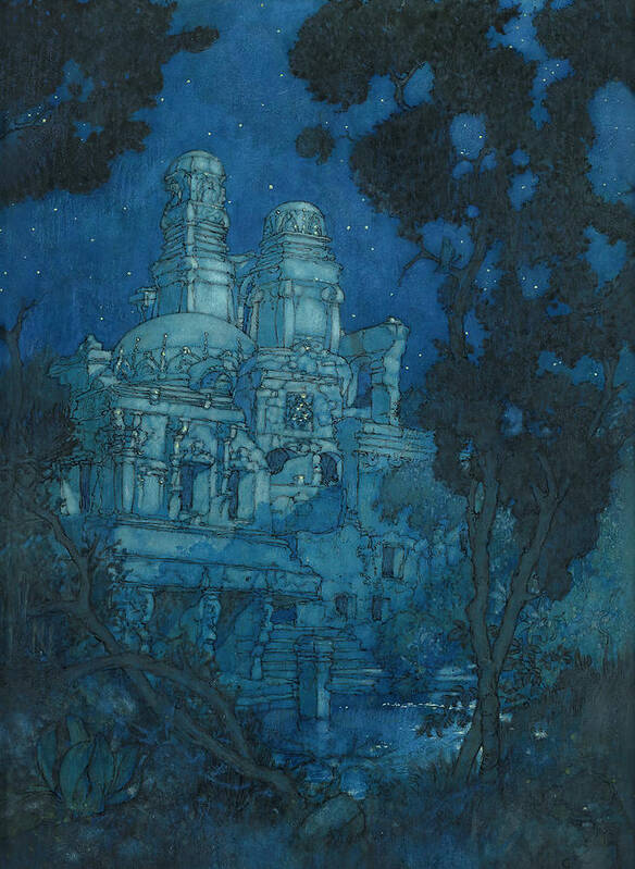 The Palace that to Heav'n his pillars threw by Edmund Dulac - Art Print - Zapista