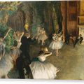 The Rehearsal of the Ballet Onstage - Canvas Print