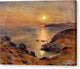The Setting of the Sun at Douarnenez - Canvas Print