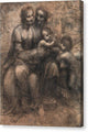 The Virgin and Child with Saint Anne and Saint John the Baptist - Canvas Print