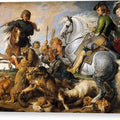 The Wolf and Fox Hunt - Canvas Print