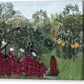 Tropical Forest with Monkeys - Canvas Print