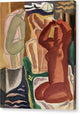 Two Bathing Women and a Bridge Figure - Canvas Print
