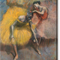 Two Dancers in Yellow and Pink - Canvas Print