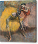 Two Dancers in Yellow and Pink - Canvas Print