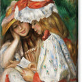 Two Girls Reading - Canvas Print