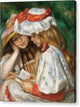 Two Girls Reading - Canvas Print