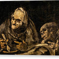 Two Old Ones Eating Soup - Canvas Print