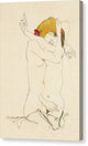 Two Women Embracing - Canvas Print