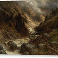 Un torrent dans l'Engadine - Canvas Print