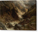 Un torrent dans l'Engadine - Canvas Print