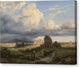 Vacher et son troupeau dans la campagne romaine, dans les environs de la via Appia - Canvas Print