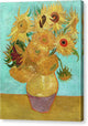Vase with Twelve Sunflowers - Canvas Print