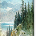 View over Lake Geneva near Montreux - Canvas Print