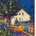 Village Street with Apple Trees - Canvas Print