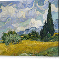 Wheat Field with Cypresses - Canvas Print