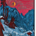 Winter Landscape in Moonlight - Canvas Print