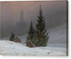Winter Landscape with Church - Canvas Print