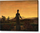 Woman Before the Rising Sun - Canvas Print