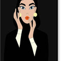Woman in Black - Canvas Print