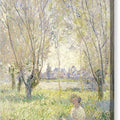 Woman Seated under the Willows - Canvas Print