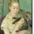 Woman with a Cat - Canvas Print