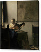 Woman with a Lute - Canvas Print