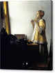 Woman with a Pearl Necklace - Canvas Print