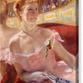 Woman with a Pearl Necklace in a Loge - Canvas Print