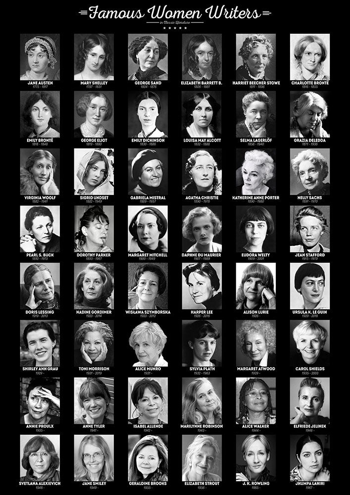 Famous Women Writers - Art Print - Zapista