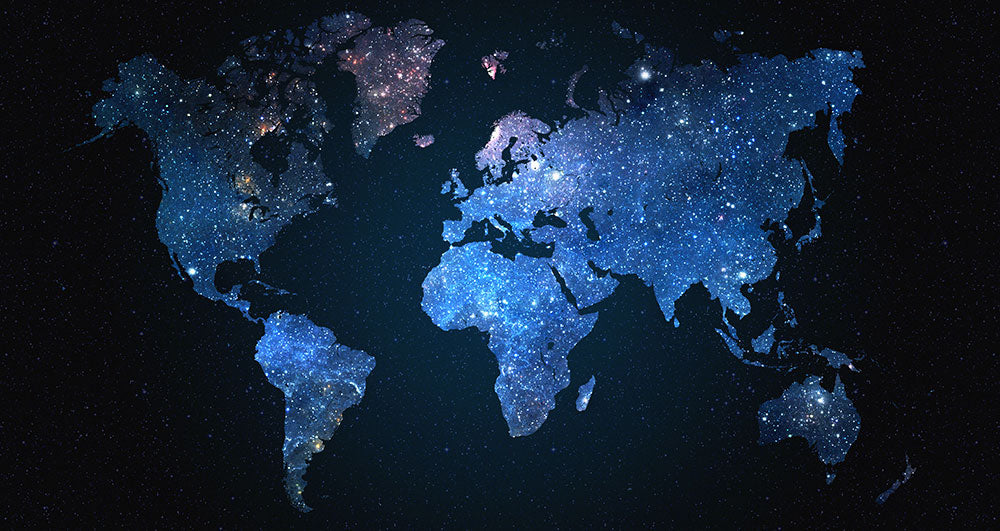 World Map Stars - Art Print - Zapista