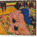 Wrestlers in a Circus - Canvas Print