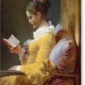 Young Girl Reading - Canvas Print