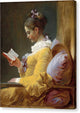 Young Girl Reading - Canvas Print