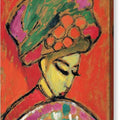 Young Girl with a Flowered Hat - Canvas Print