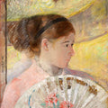 Young Lady in a Loge Gazing to Right by Mary Cassatt - Art Print - Zapista