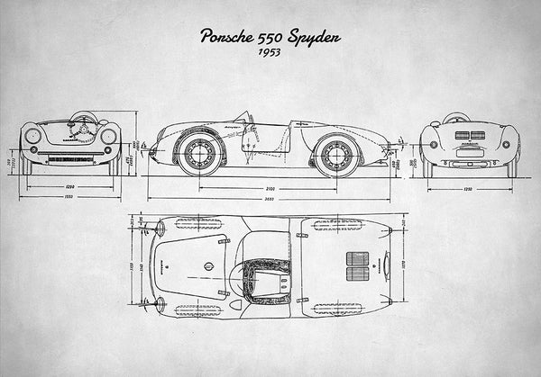Porsche 550 Spyder - Art Print - Zapista
