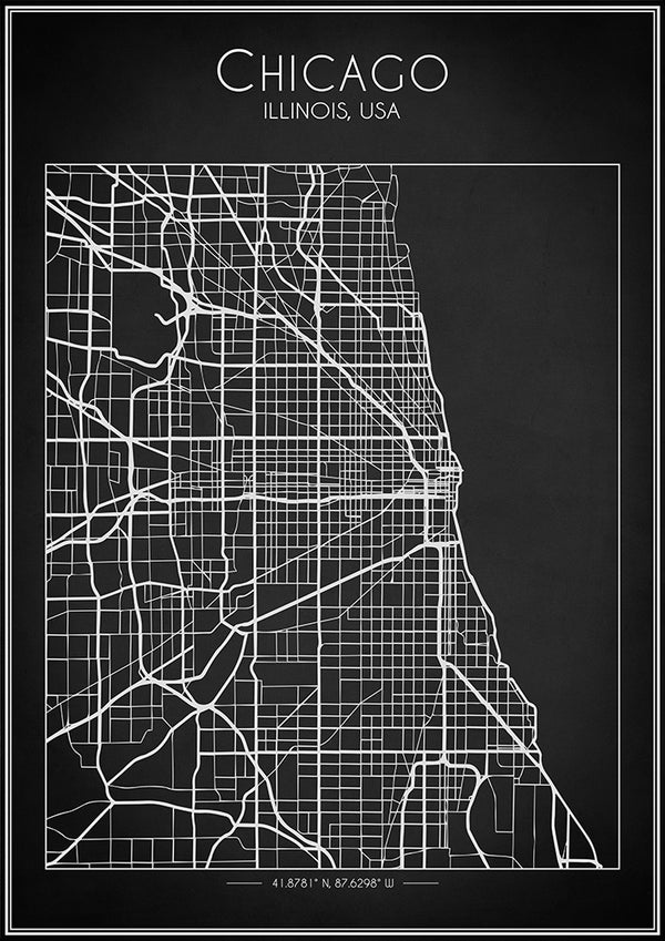 Chicago Map - Art Print - Zapista
