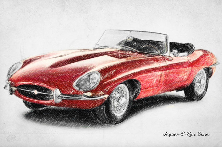 Jaguar E-type - Art Print - Zapista