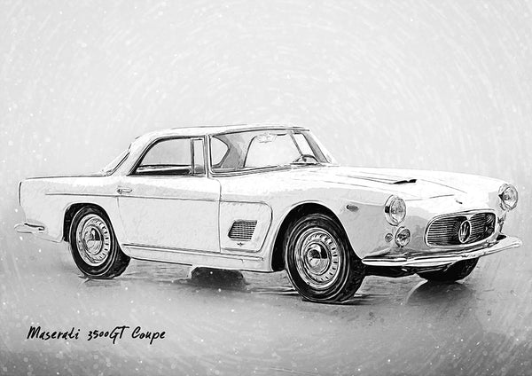 Maserati 3500 Gt - Art Print - Zapista