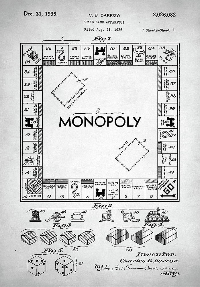 Monopoly Patent - Art Print - Zapista