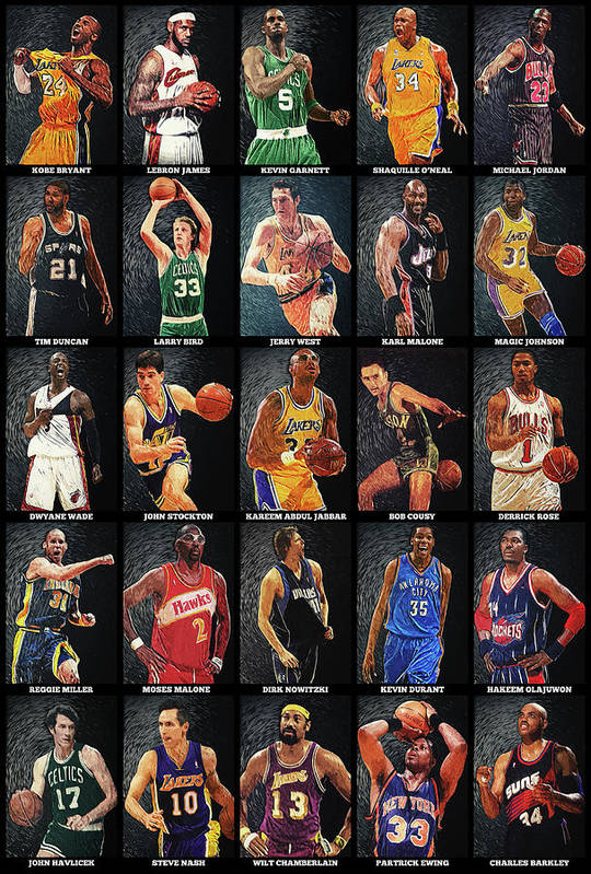 Basketball Legends - Art Print