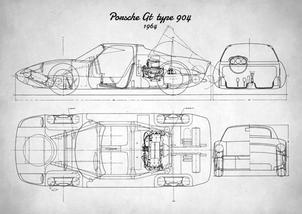Porsche GT Type 904 - Art Print